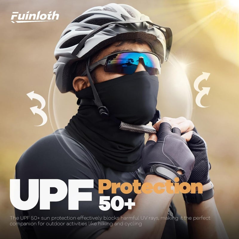 Fuinloth Neck Gaiter, 6 Pack Cooling UV Protection Bandana Buff Face Mask Gator Scarf for Men Women - Image 3